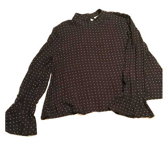 Black/White polka dot top - size XL - Picture 1 of 1